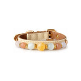 Peach Sunrise Natural Stone Beaded Pet Collar
