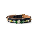 Forest Prism Naturstein-Halsband für Haustiere mit Perlen