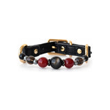 Smoky Scarlet Natural Stone Beaded Pet Collar