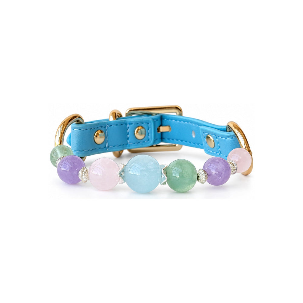 Jade Whisper Natural Stone Beaded Pet Collar