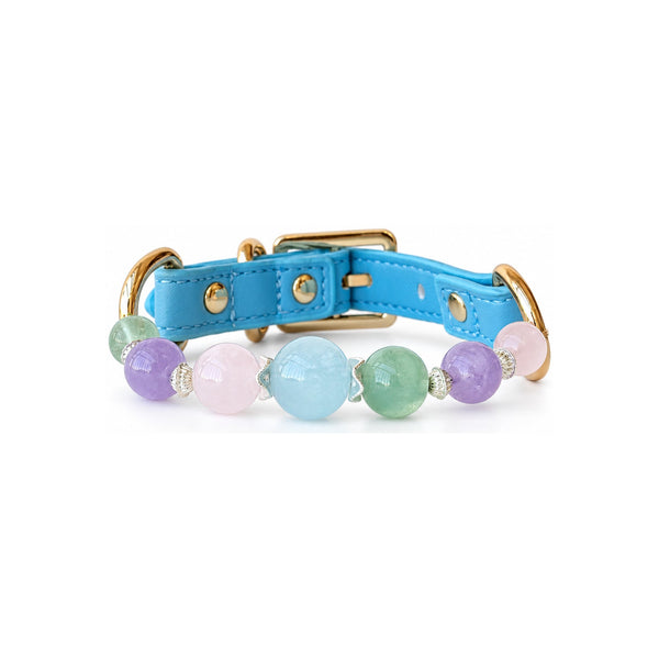 Jade Whisper Natural Stone Beaded Pet Collar