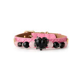 Midnight Rose Naturstein-Perlenhalsband für Haustiere