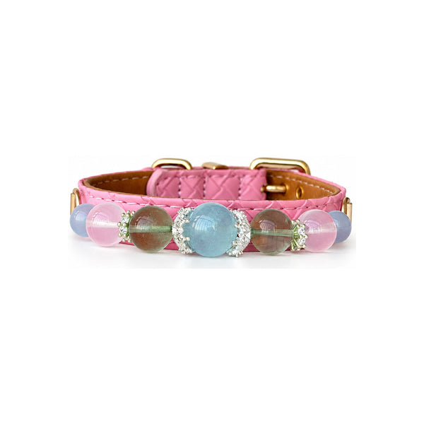 Pastel Crown Beaded Pet Collar