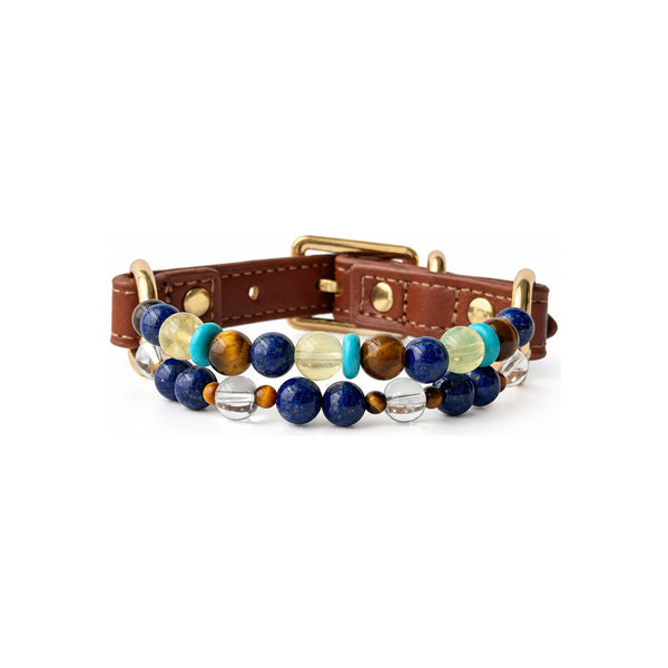 Blue Horizon Arc Beaded Pet Collar