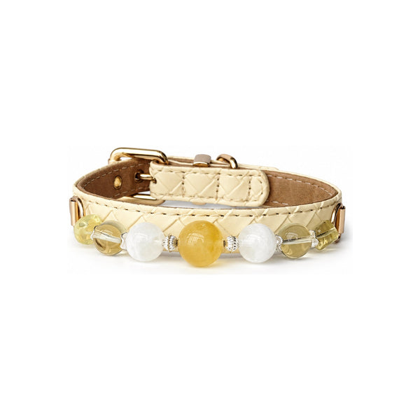 Halsband „Lemon Snow“ mit Perlenbesatz