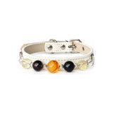 Halsband für Haustiere aus Amber Twilight Natursteinperlen