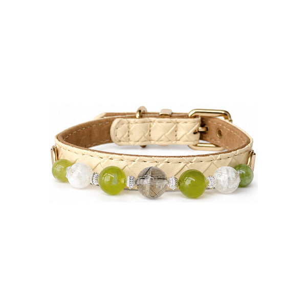 Green Orchard Beaded Pet Collar