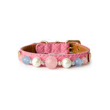 Pink Pearl Sky Beaded Pet Collar
