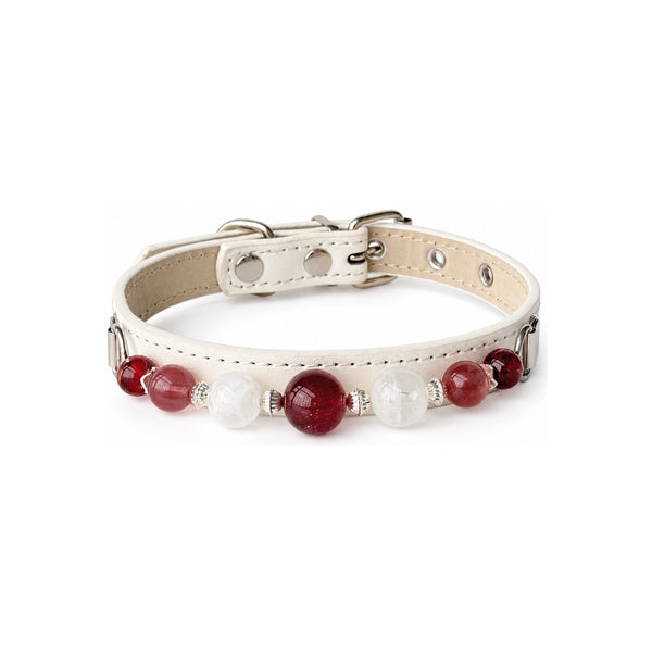 Berry Snow Beaded Pet Collar
