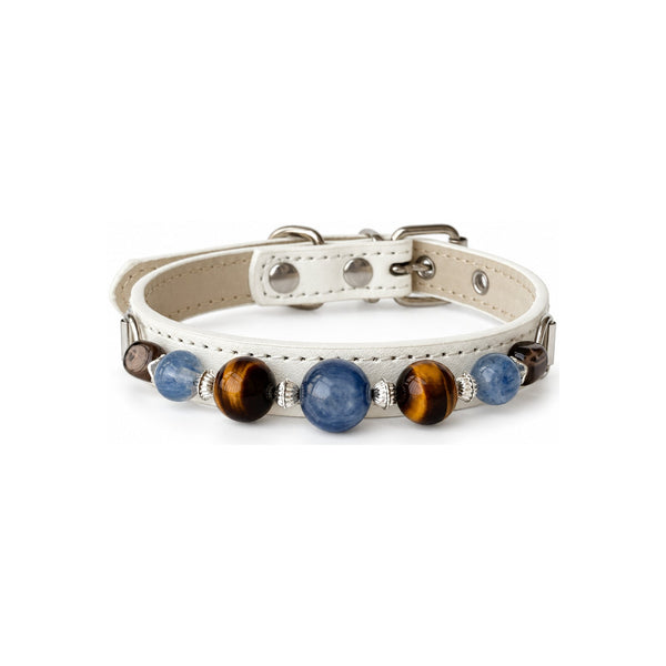 Blue Tiger Beaded Pet Collar