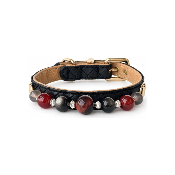 Perlenhalsband Crimson Midnight für Haustiere
