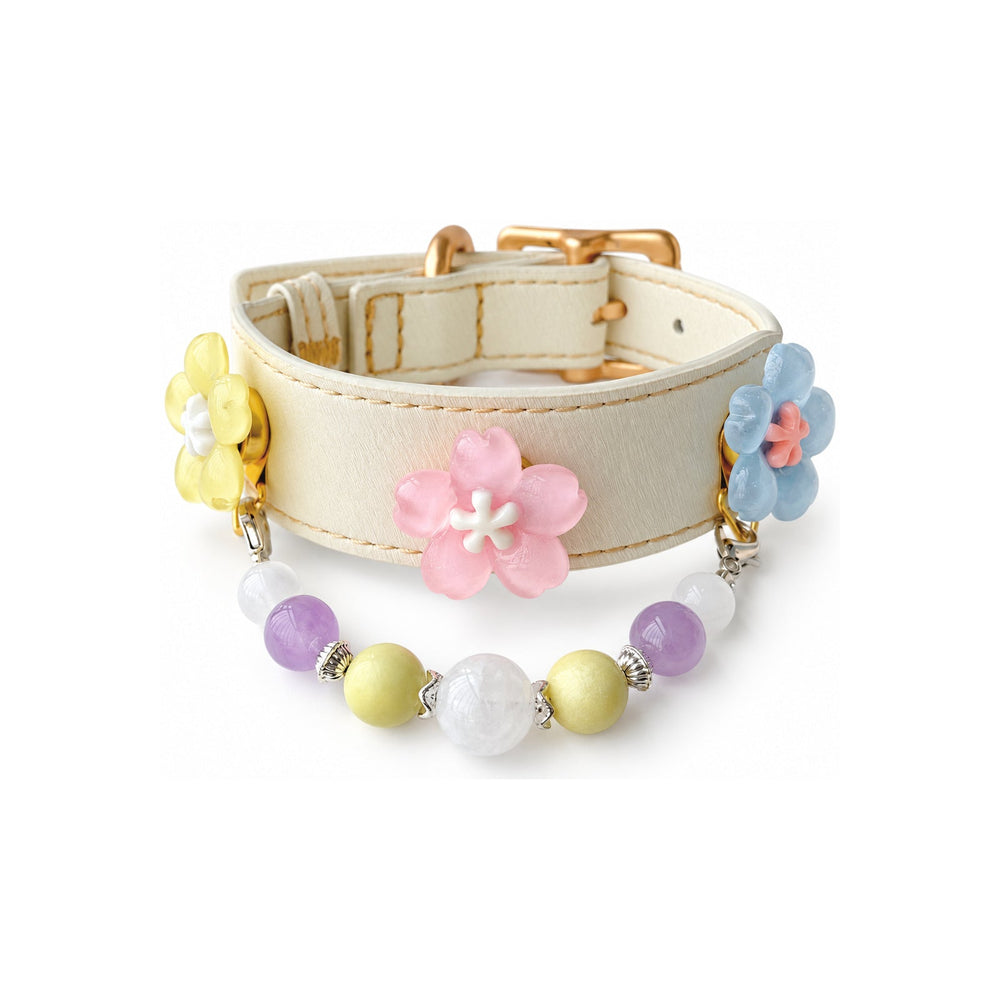 Pastellfarbenes Perlen-Halsband „Garden Snow“