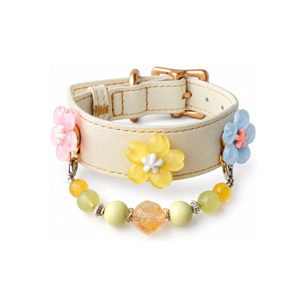 Golden Garden Blossom Perlen-Halsband für Haustiere