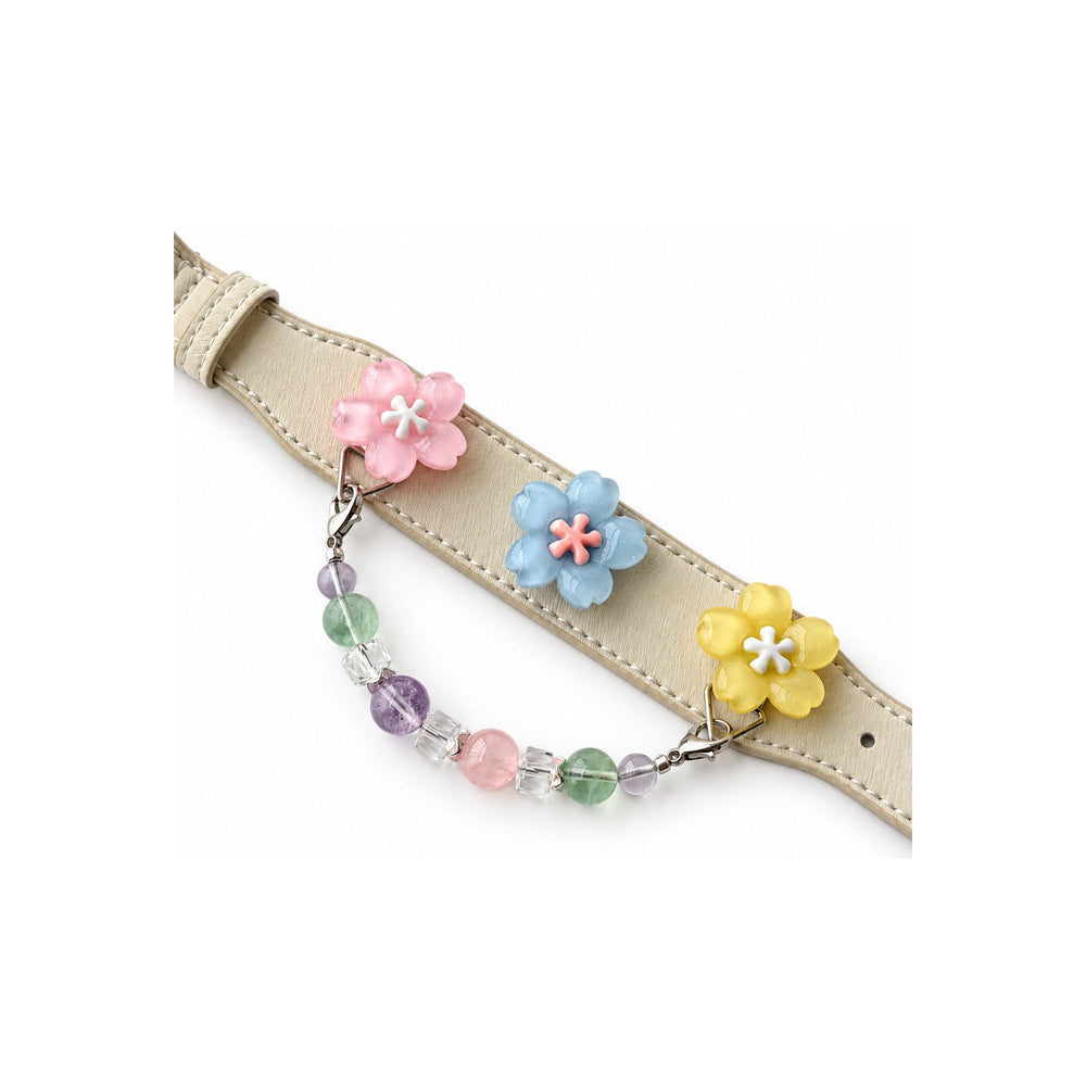 Perlenhalsband "Violet Pastel Bloom"