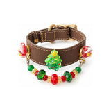 Evergreen Christmas Cocoa Beaded Pet Collar