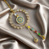 Rotating Floral Medallion Hanging Ornament
