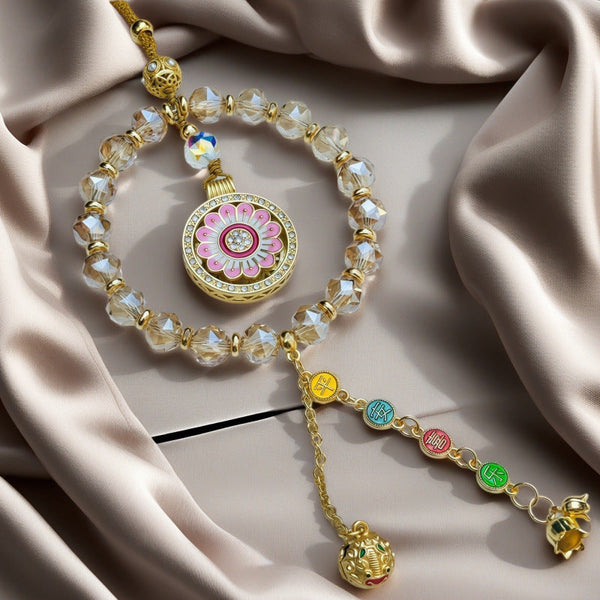 Rotating Floral Medallion Hanging Ornament