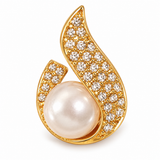 Gold-Tone Teardrop Pearl-Look Stud Earrings — Elegant Everyday Jewelry