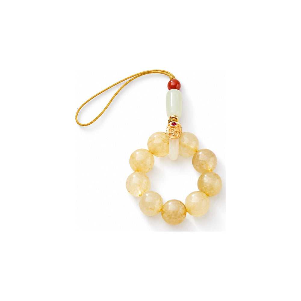 Golden Bead Loop Phone Charm