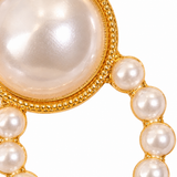 Pearl-Look Circle Drop Earrings — Classic Elegant Jewelry
