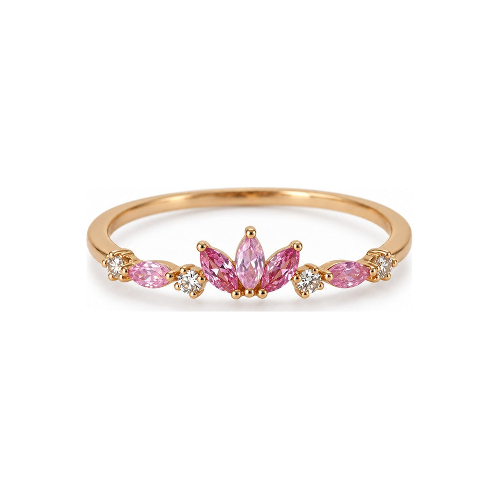 Pink Lotus Adjustable Ring
