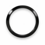 Polished Black Flat Band Ring