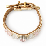 Perlenhalsband für Haustiere mit Rosenblüten-Wappen