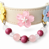 Rose Snow Blossom Beaded Pet Collar