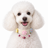 Rose Snow Blossom Beaded Pet Collar