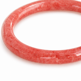 Rosy Glow Strawberry Quartz Bangle Bracelet