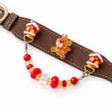 Scarlet Reindeer Cocoa Perlen-Halsband für Haustiere