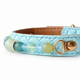 Seafoam Moon Natural Stone Beaded Pet Collar