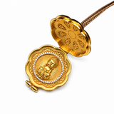 Secret Buddha Enamel Gau Box Amulet Locket Pendant — Tibetan Protection Necklace