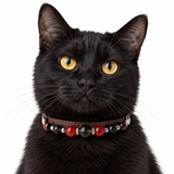 Smoky Ember Natural Stone Beaded Pet Collar