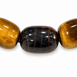 Tricolor-Tigerauge-Fassperlen-Armband