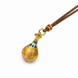 Vietnam Sand Gold Peace Vase Pendant — Traditional Artisan Jewelry