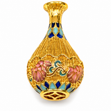 Vietnam Sand Gold Peace Vase Pendant — Traditional Artisan Jewelry