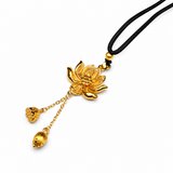 Vietnam Sand Gold Filigree Lotus Pendant — Traditional Handcrafted Jewelry