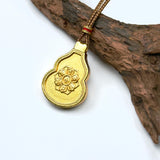 Sand Gold Opening Hulu Locket — Reversible Buddha Secret Pendant Necklace