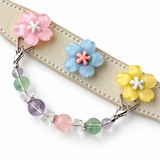 Perlenhalsband "Violet Pastel Bloom"