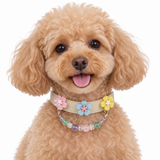 Perlenhalsband "Violet Pastel Bloom"