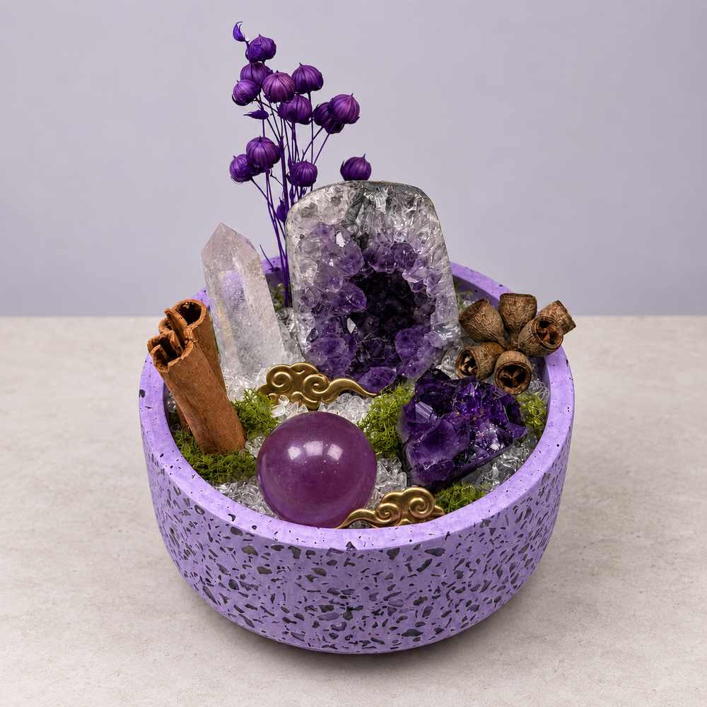 Violet Stillness Crystal Garden