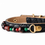 Woodland Ember Natural Stone Beaded Pet Collar