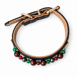 Woodland Ember Natural Stone Beaded Pet Collar