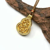 Sand Gold Opening Hulu Locket — Reversible Buddha Secret Pendant Necklace